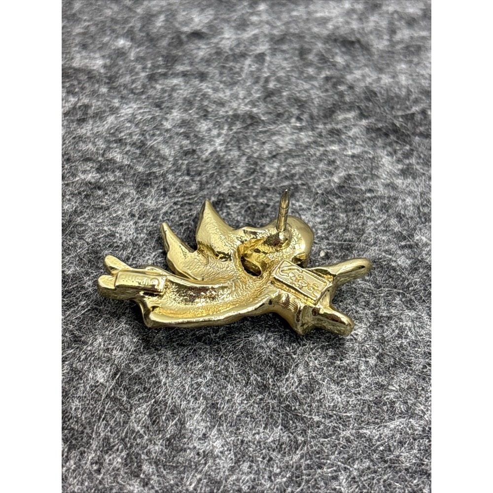 Liz Claiborne (LC) Two Tone Angel Brooch & Gigi Gold Tone Lapel Pin Vintage - Picture 10 of 14